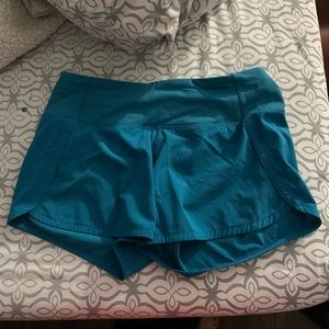blue Lululemon shorts